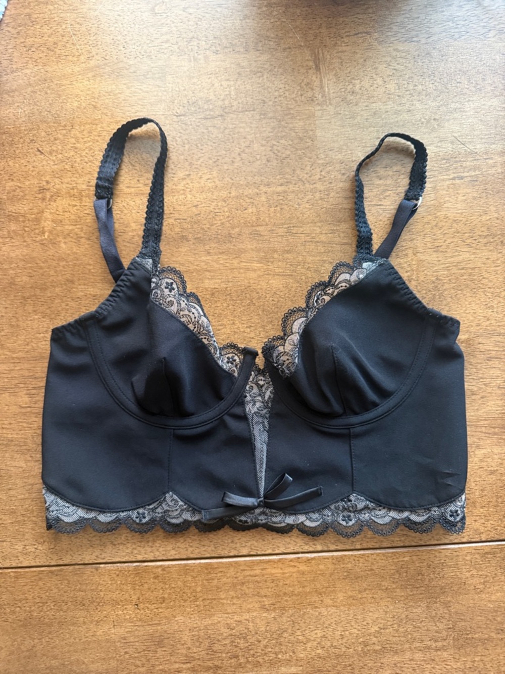 For Love And Lemons Black Lace Corset Bra / Top S